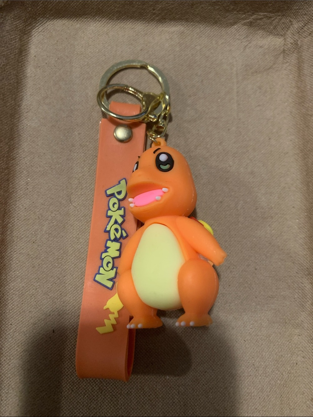 New Charmander Pokémon Keychain - Orange/Yellow unisex